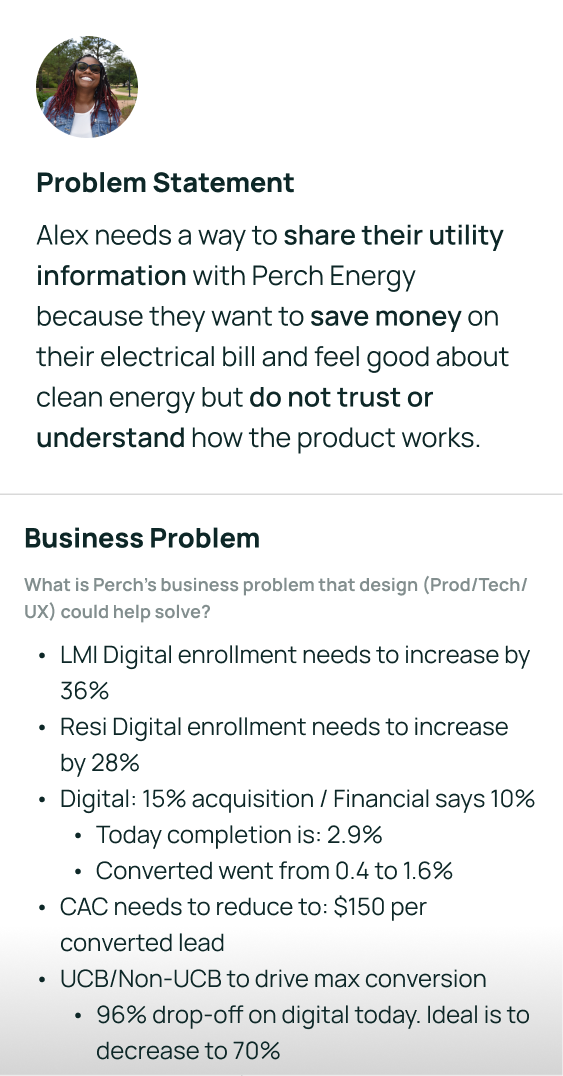 Enrollment overhaul persona problem statement